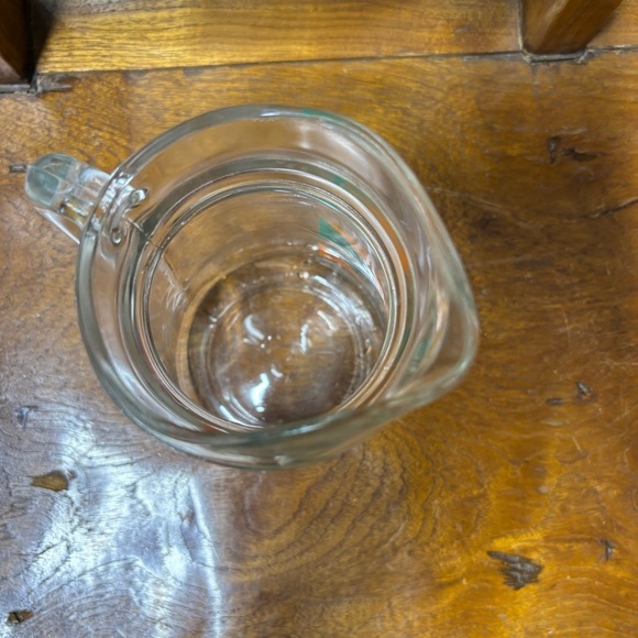 Vintage glass pitcher / jug with orange and green plaid pattern - Picture 4 of 7